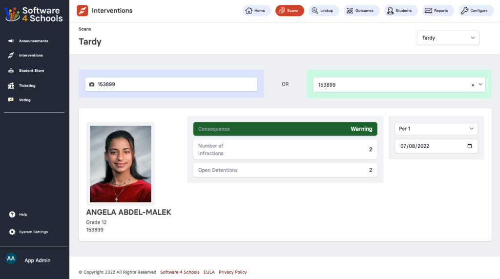 Reward System Software for Students - Advantage 4 Schools